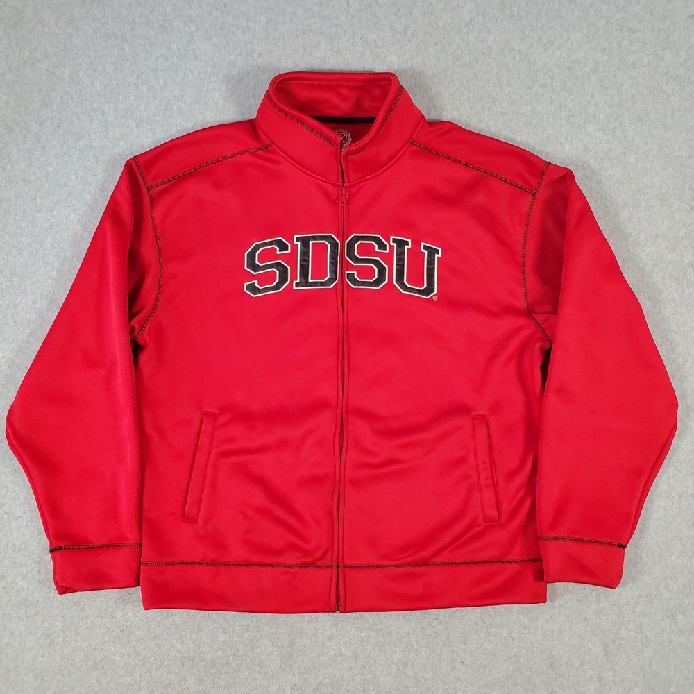 Campus Drive SDSU Sweater Jacket Mens XL San Diego State University Red Full Zip